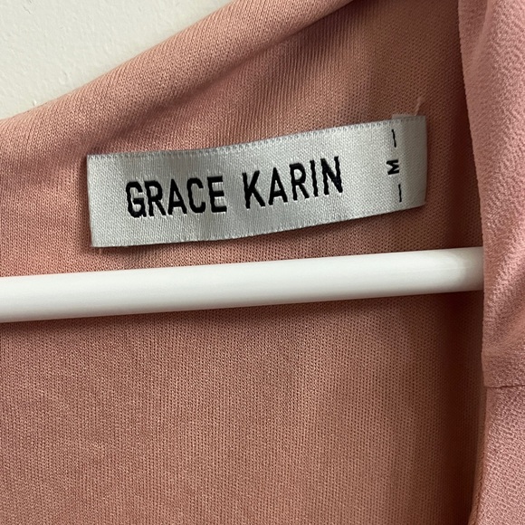 Grace Karin Soft Pink Long Sleeve Dress - Picture 2 of 4